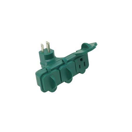WOODS Adapter, Outdoor 3 Outlet Right Angle, 6PK 13270